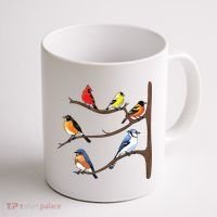 Birds On A Branch Birding Birdwatching Birder Bird Watcher Coffee Mug thumb 1