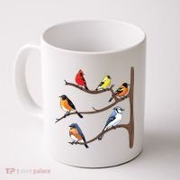 Birds On A Branch Birding Birdwatching Birder Bird Watcher Coffee Mug thumb 0