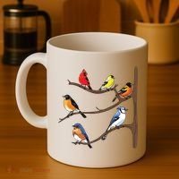 Birds On A Branch Birding Birdwatching Birder Bird Watcher Coffee Mug thumb 4
