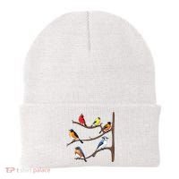 Birds On A Branch Birding Birdwatching Birder Bird Watcher Beanie thumb 0