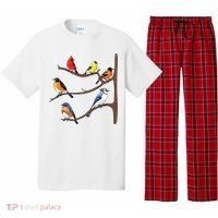 Birds On A Branch Birding Birdwatching Birder Bird Watcher Pajama Set thumb 0