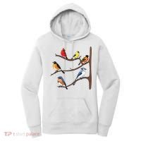 Birds On A Branch Birding Birdwatching Birder Bird Watcher Women's Hoodie thumb 0