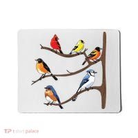 Birds On A Branch Birding Birdwatching Birder Bird Watcher Mousepad thumb 0