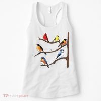 Birds On A Branch Birding Birdwatching Birder Bird Watcher Women's Tank Top thumb 0