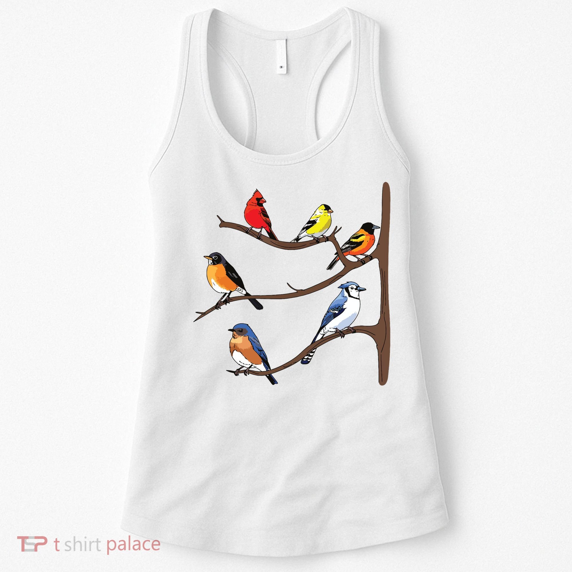 Birds On A Branch Birding Birdwatching Birder Bird Watcher Women's Tank Top