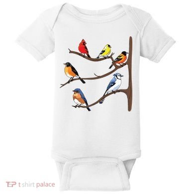 Birds On A Branch Birding Birdwatching Birder Bird Watcher Baby Bodysuit