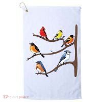Birds On A Branch Birding Birdwatching Birder Bird Watcher Golf Towel thumb 0