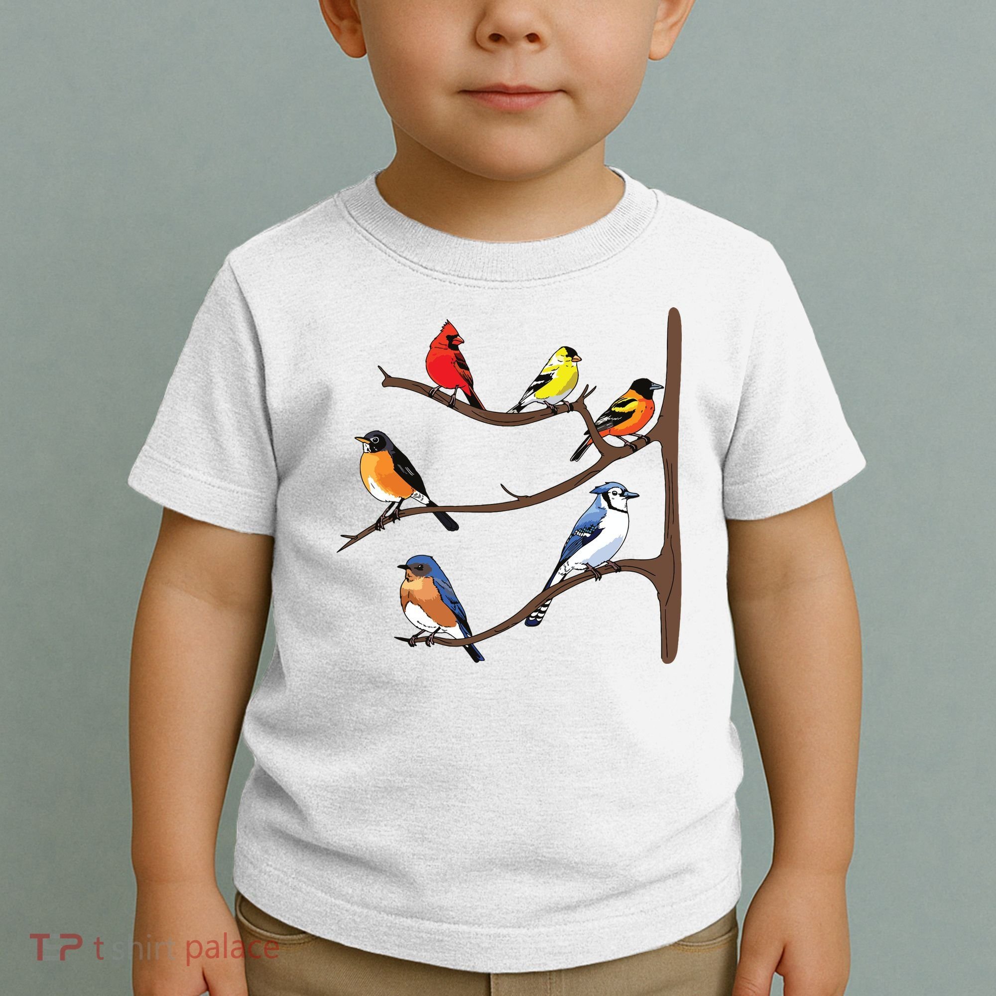 Birds On A Branch Birding Birdwatching Birder Bird Watcher Toddler T-Shirt