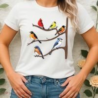 Birds On A Branch Birding Birdwatching Birder Bird Watcher Women's T-Shirt thumb 2