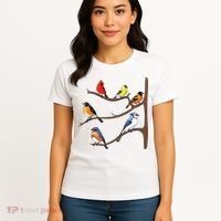 Birds On A Branch Birding Birdwatching Birder Bird Watcher Women's T-Shirt thumb 4