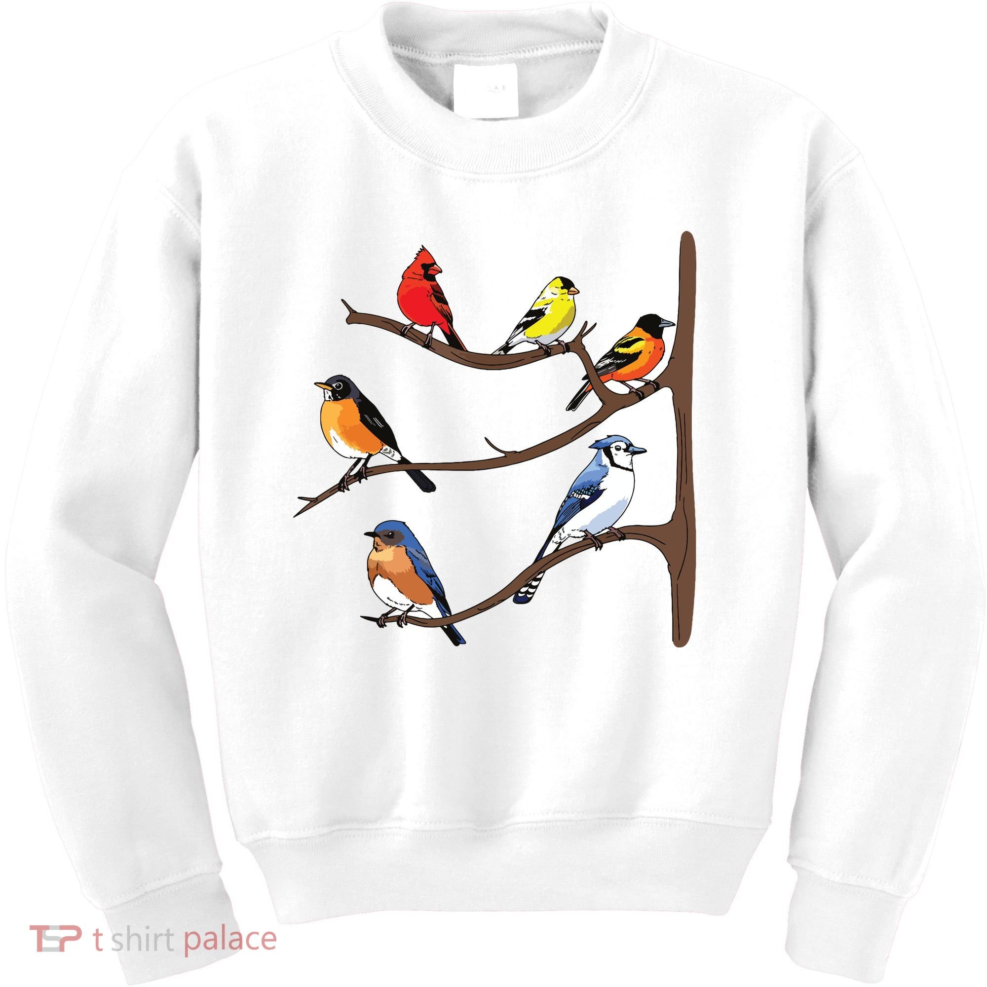 Birds On A Branch Birding Birdwatching Birder Bird Watcher Kids Sweatshirt