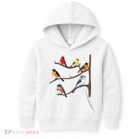 Birds On A Branch Birding Birdwatching Birder Bird Watcher Kids Hoodie thumb 0