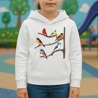 Birds On A Branch Birding Birdwatching Birder Bird Watcher Kids Hoodie thumb 3