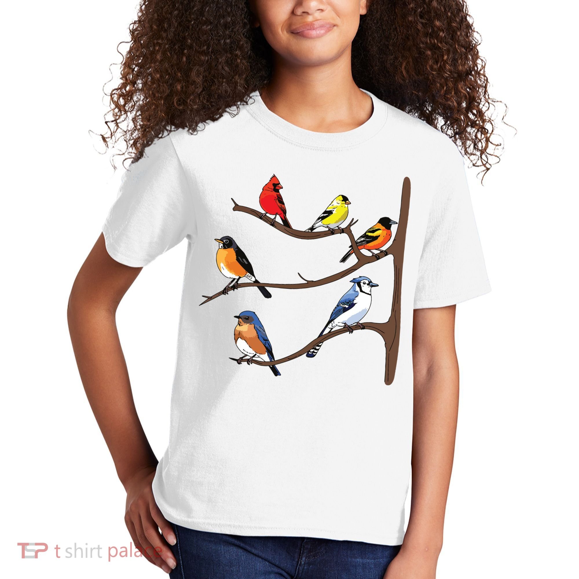 Birds On A Branch Birding Birdwatching Birder Bird Watcher Kids T-Shirt