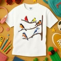 Birds On A Branch Birding Birdwatching Birder Bird Watcher Kids T-Shirt thumb 3