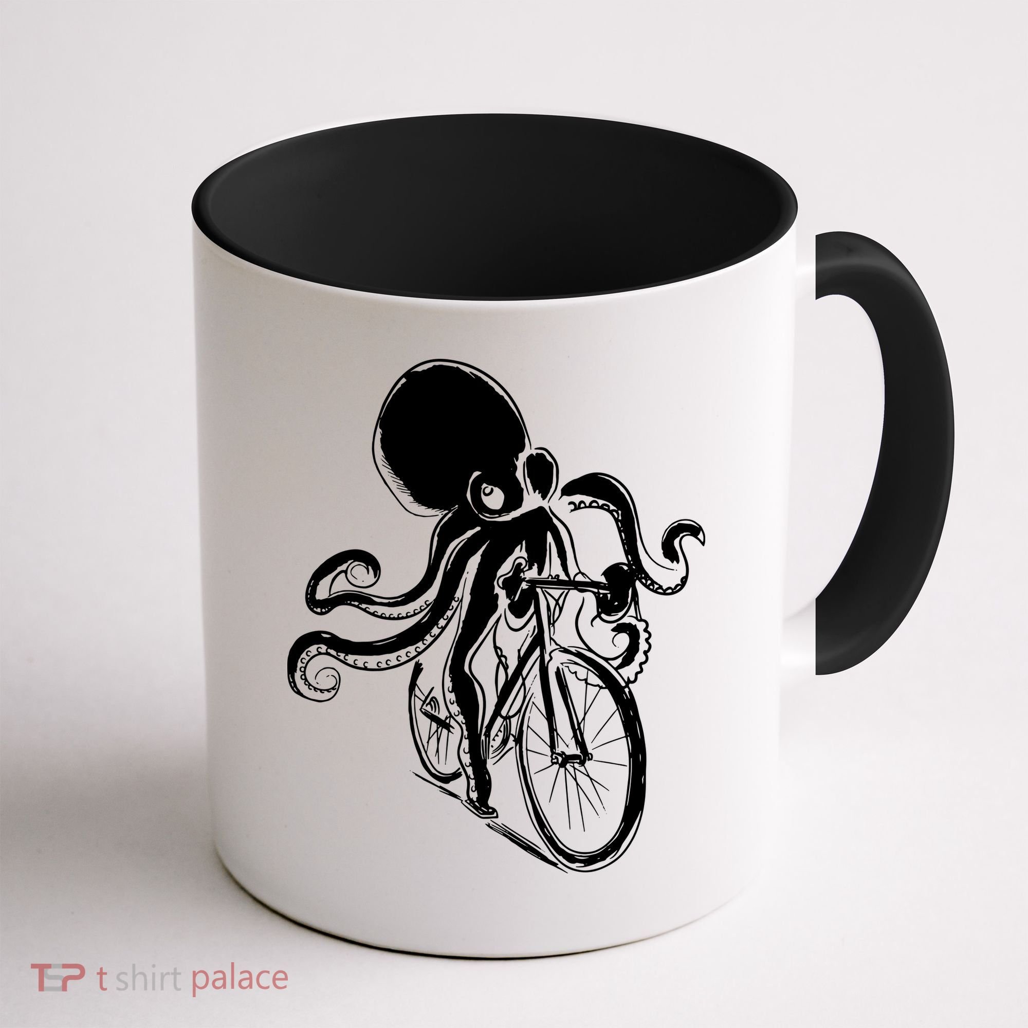 Bicycle Octopus Art Cyclist Coffee Mug
