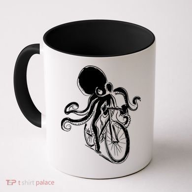 Bicycle Octopus Art Cyclist Coffee Mug