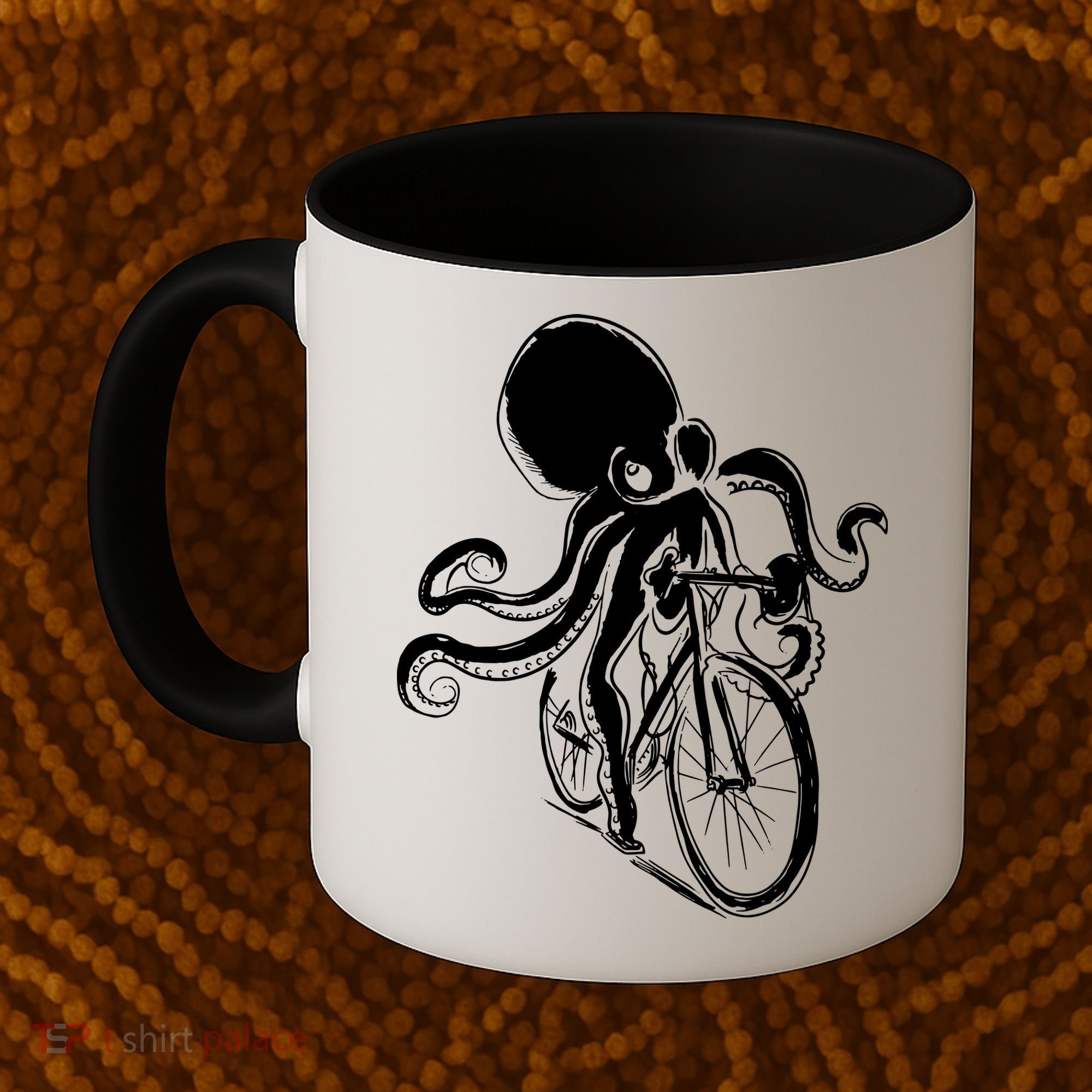 Bicycle Octopus Art Cyclist Coffee Mug