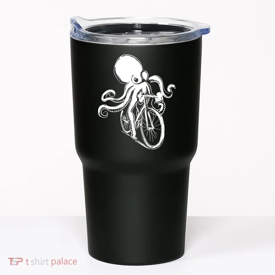 Bicycle Octopus Art Cyclist Tumbler