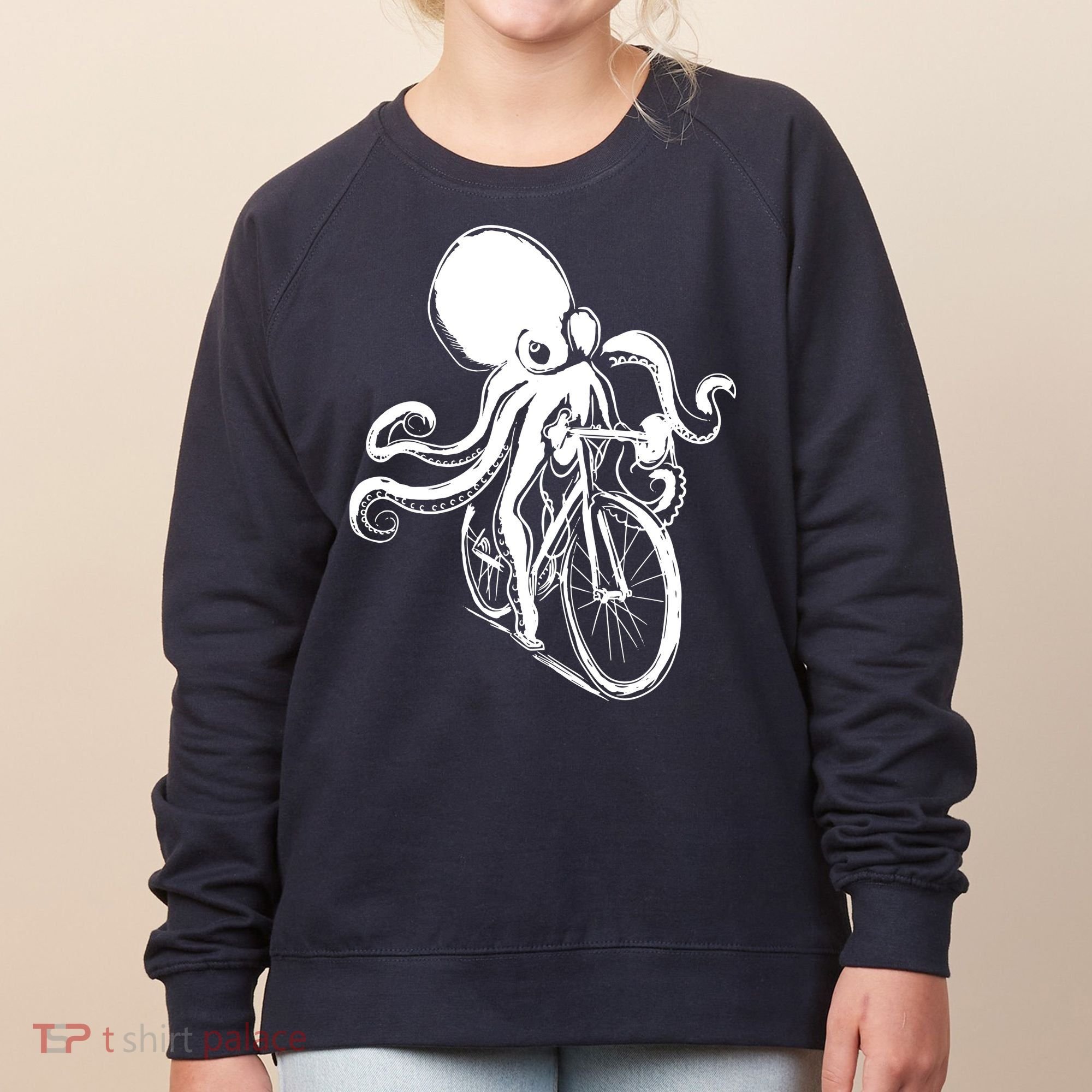 Bicycle Octopus Art Cyclist Women's Sweatshirt