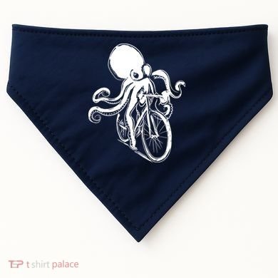 Bicycle Octopus Art Cyclist USA-Made Doggie Bandana