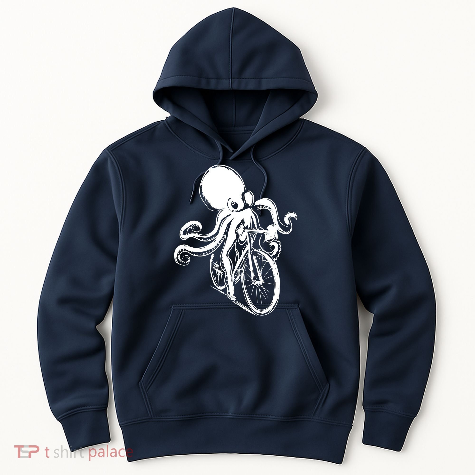 Bicycle Octopus Art Cyclist Hoodie