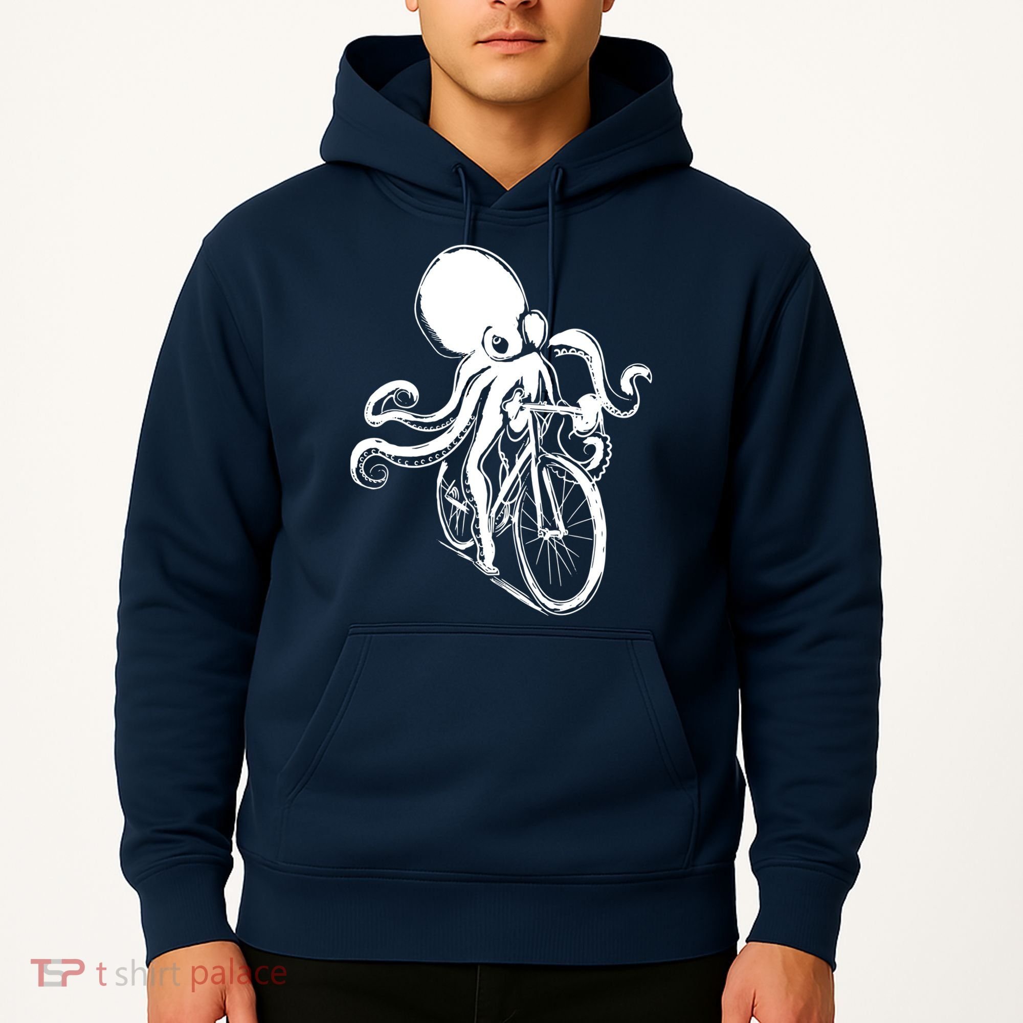 Bicycle Octopus Art Cyclist Hoodie