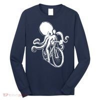 Bicycle Octopus Art Cyclist Long Sleeve Shirt thumb 0