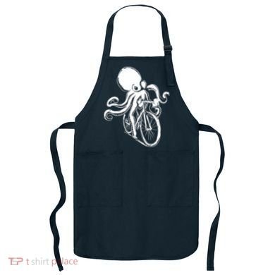 Bicycle Octopus Art Cyclist Apron