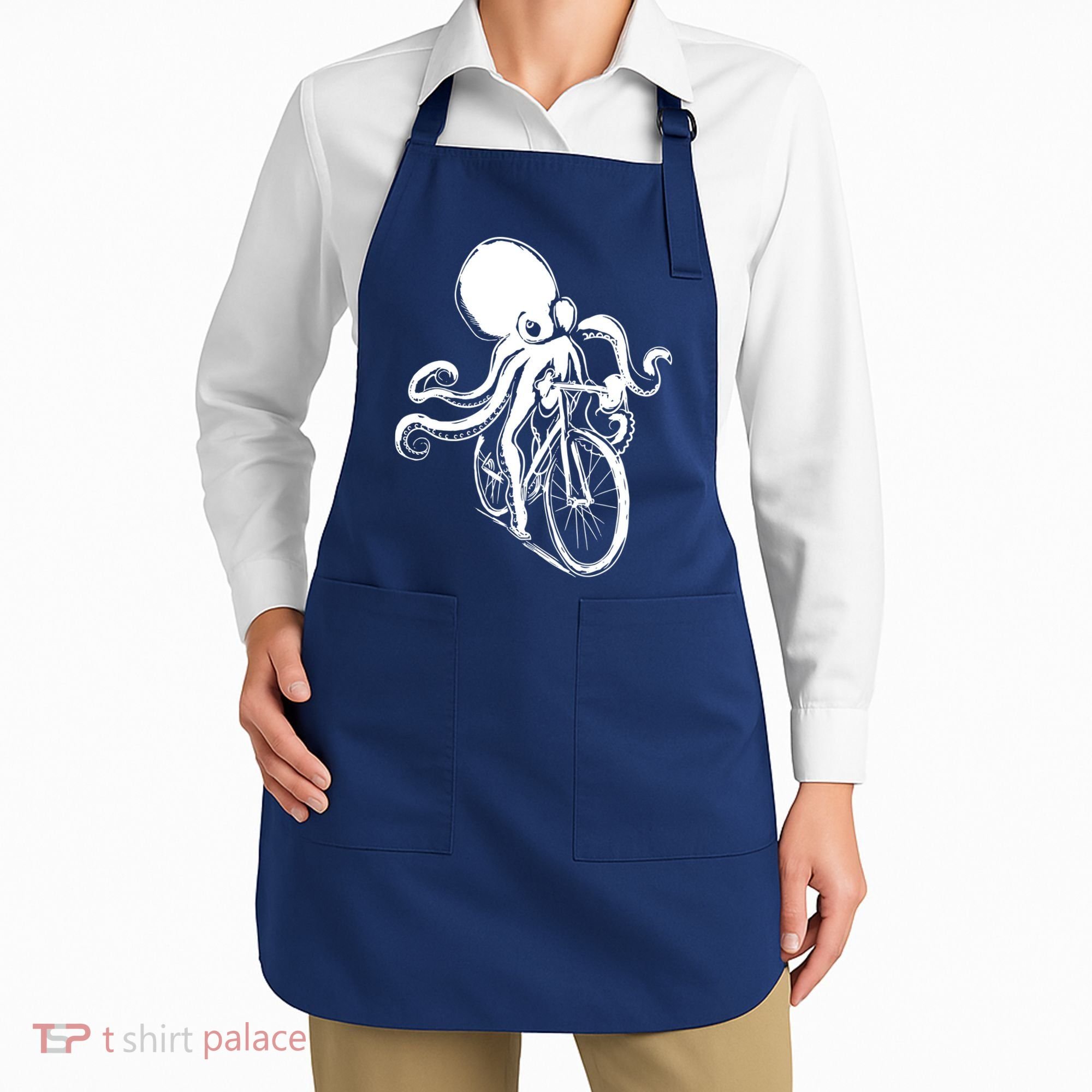 Bicycle Octopus Art Cyclist Apron