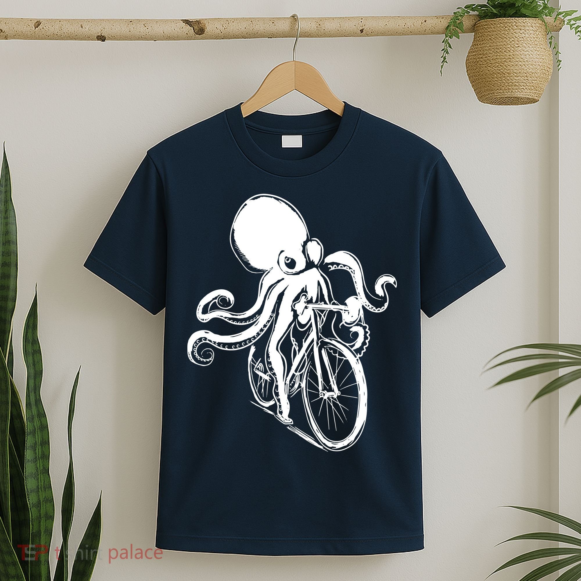 Bicycle Octopus Art Cyclist T-Shirt