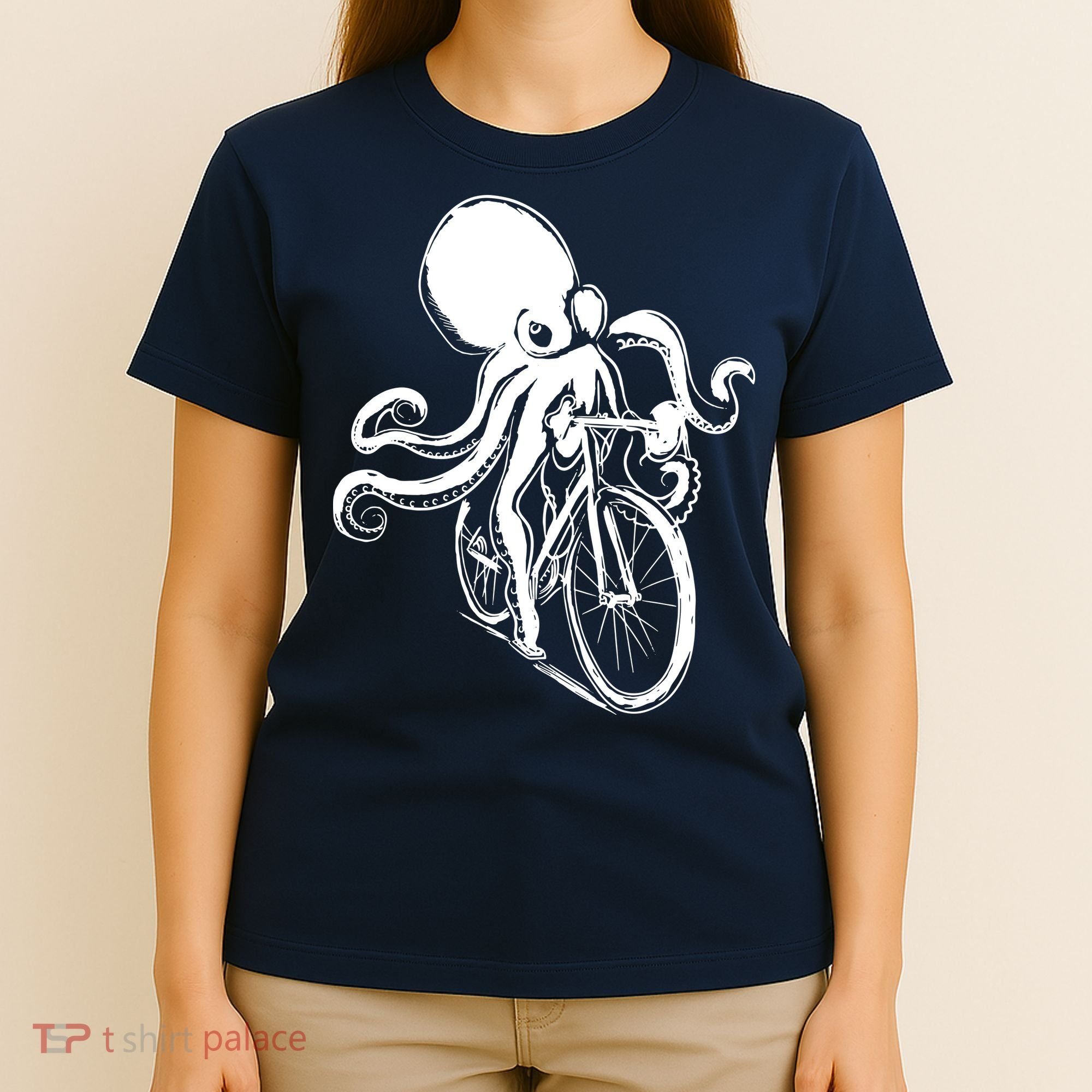 Bicycle Octopus Art Cyclist T-Shirt