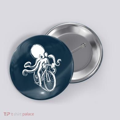 Bicycle Octopus Art Cyclist Button