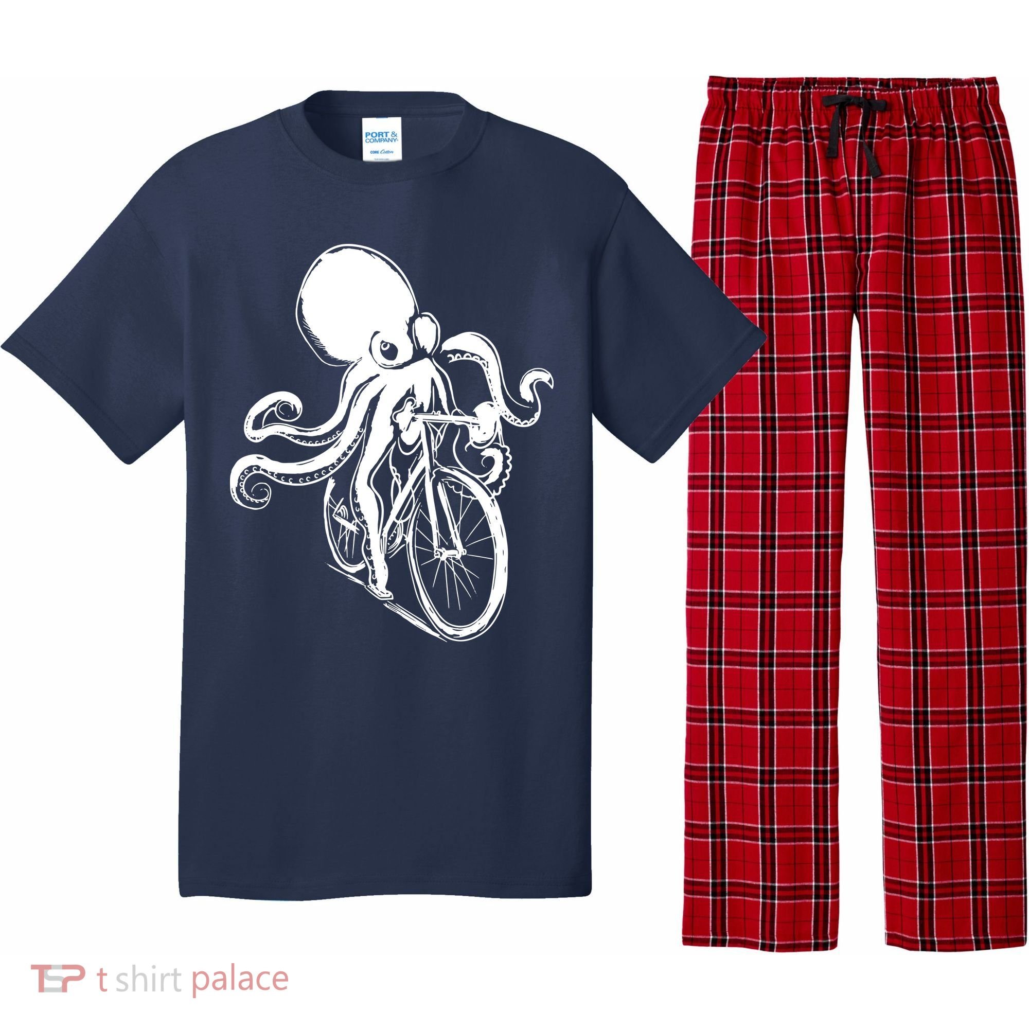 Bicycle Octopus Art Cyclist Pajama Set