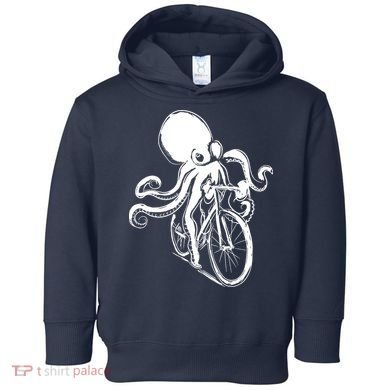 Bicycle Octopus Art Cyclist Toddler Hoodie