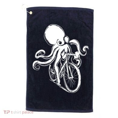 Bicycle Octopus Art Cyclist Golf Towel