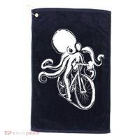 Bicycle Octopus Art Cyclist Golf Towel thumb 0