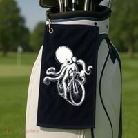 Bicycle Octopus Art Cyclist Golf Towel thumb 2