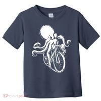 Bicycle Octopus Art Cyclist Toddler T-Shirt thumb 0