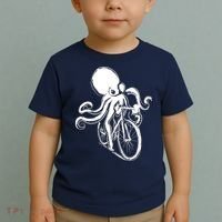Bicycle Octopus Art Cyclist Toddler T-Shirt thumb 2