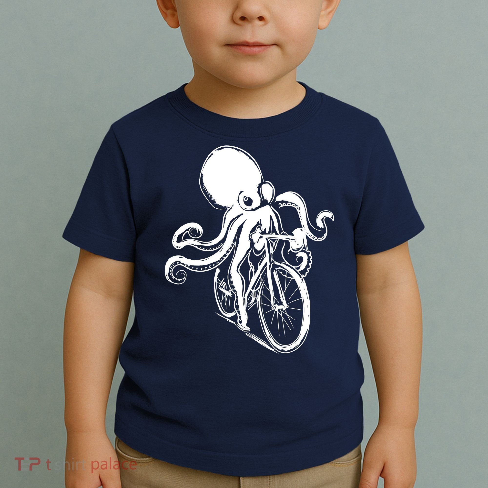 Bicycle Octopus Art Cyclist Toddler T-Shirt