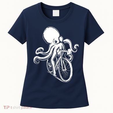 Bicycle Octopus Art Cyclist Women's T-Shirt