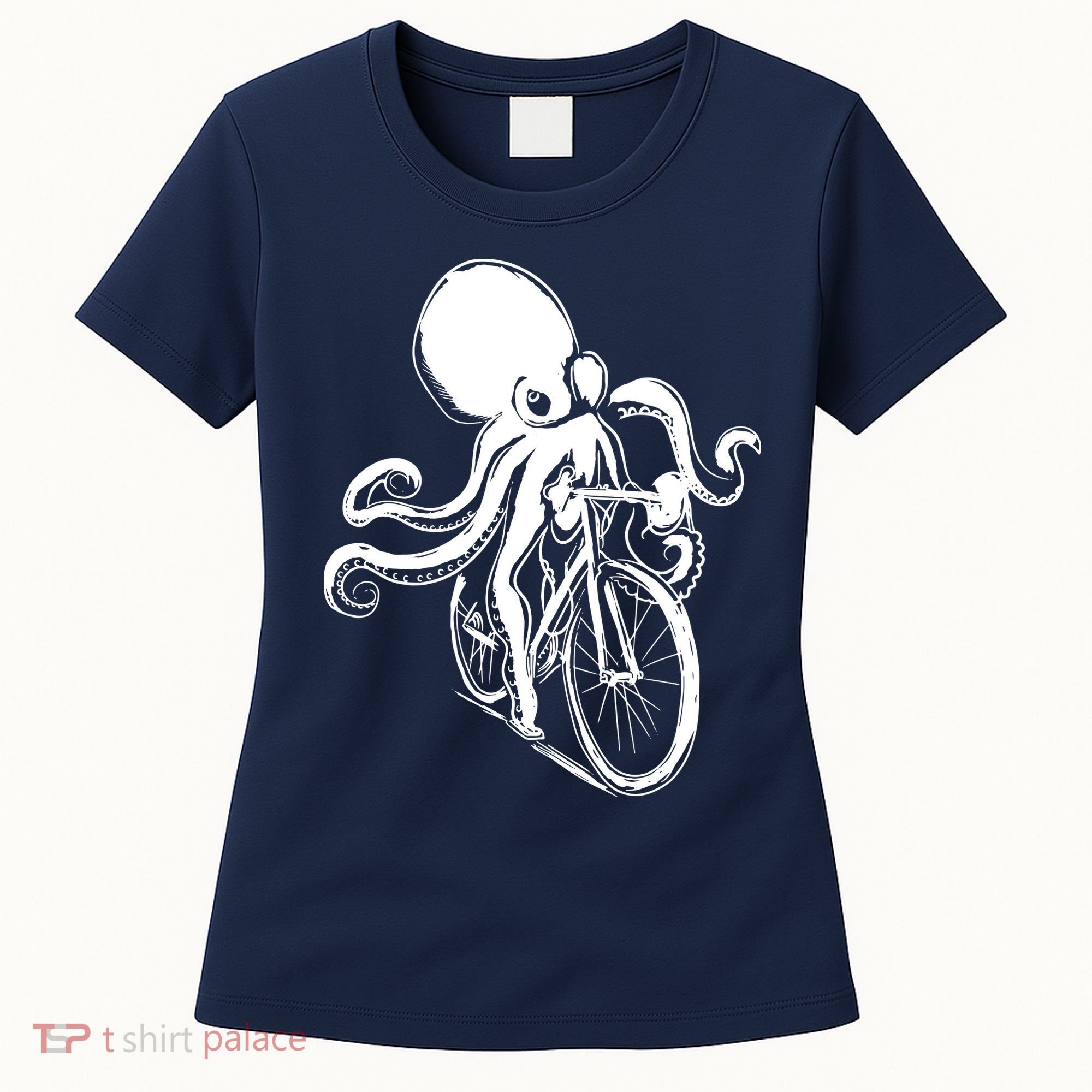Bicycle Octopus Art Cyclist Women's T-Shirt