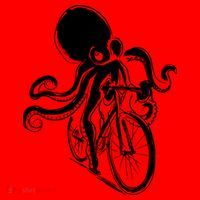 Bicycle Octopus Art Cyclist Santa Hat thumb 1