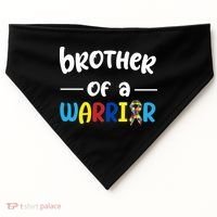 Brother Of A Warrior Autism Awareness USA-Made Doggie Bandana thumb 0