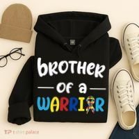 Brother Of A Warrior Autism Awareness Hoodie thumb 4