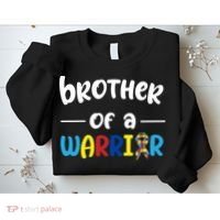 Brother Of A Warrior Autism Awareness Sweatshirt thumb 2