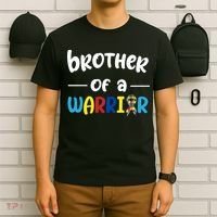 Brother Of A Warrior Autism Awareness T-Shirt thumb 6