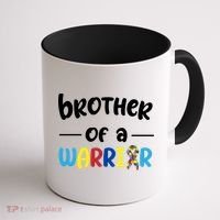 Brother Of A Warrior Autism Awareness Coffee Mug thumb 1