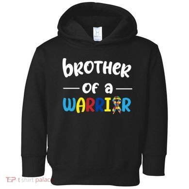Brother Of A Warrior Autism Awareness Toddler Hoodie